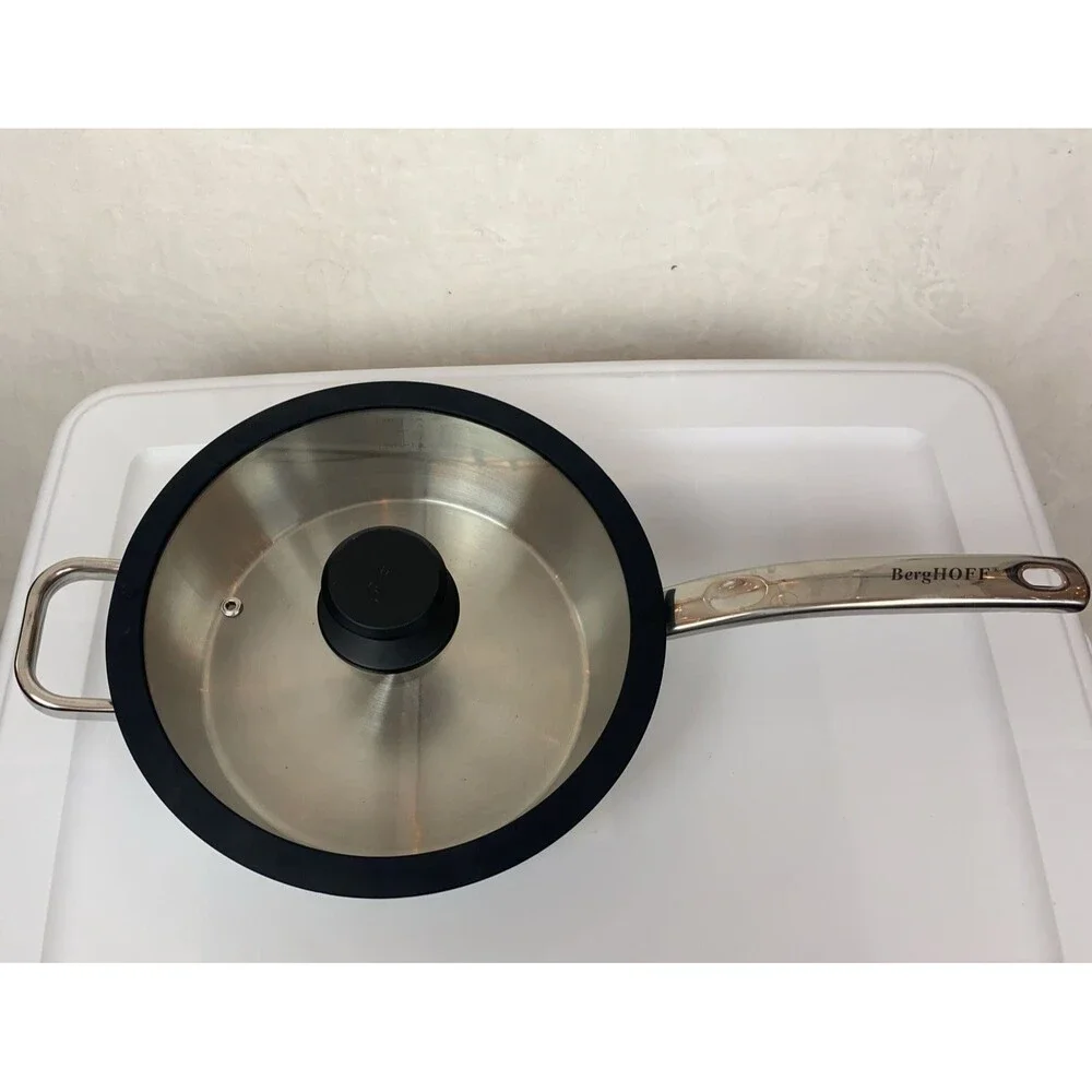 BergHOFF Essentials 24cm 3.2QT Stainless Steel Sauté Pan with Lid